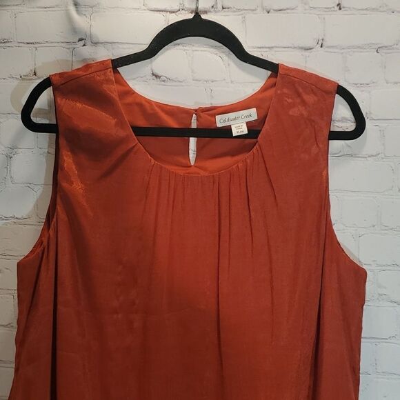 Coldwater Creek orange tank top size XL - Picture 2 of 9